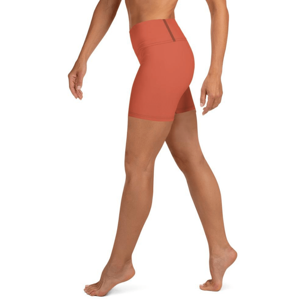 Peachy Red Yoga Shorts
