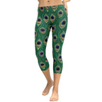 Peacock Print Capris