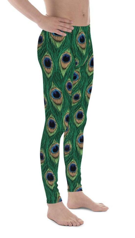 Peacock Print Men's Leggings