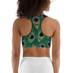Peacock Print Sports Bra