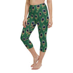 Peacock Print Yoga Capris