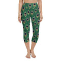 Peacock Print Yoga Capris