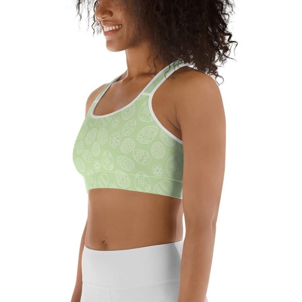 Peeking Easter Bunny Sports Bra