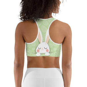 Peeking Easter Bunny Sports Bra