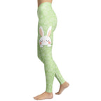 Peaking Easter Bunny Yoga Leggings