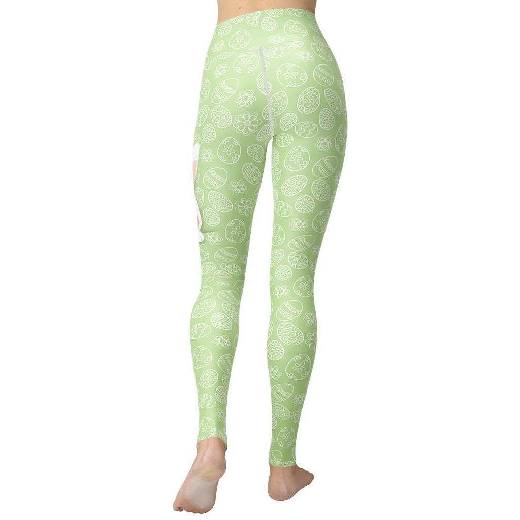 Peaking Easter Bunny Yoga Leggings