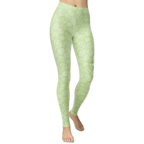 Peaking Easter Bunny Yoga Leggings
