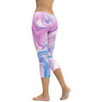 Pink & Blue Marble Capris