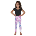 Pink & Blue Marble Kid's Leggings