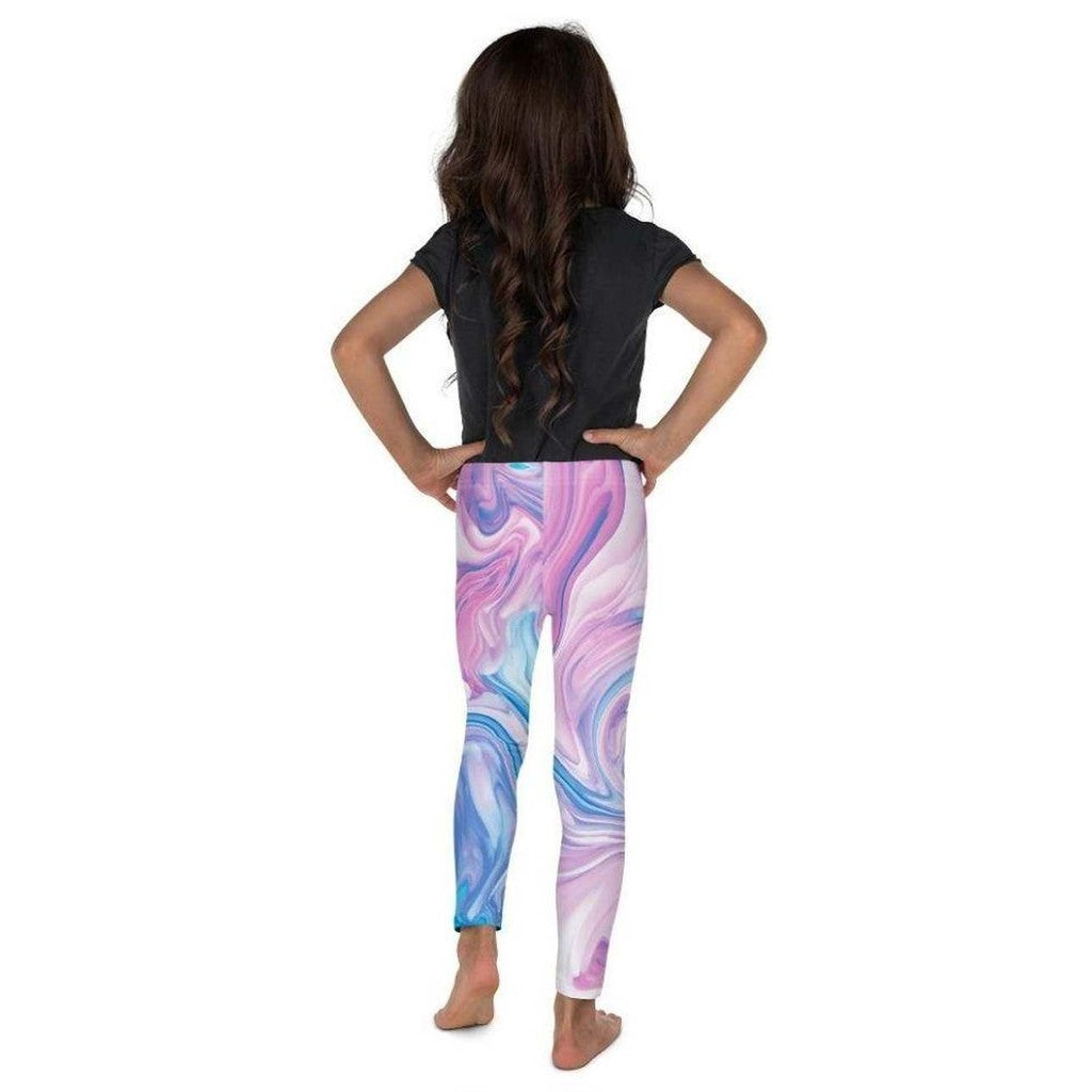 Pink & Blue Marble Kid's Leggings