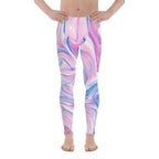 Pink & Blue Marble Men's Leggings