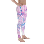 Pink & Blue Marble Men's Leggings