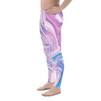 Pink & Blue Marble Men's Leggings
