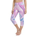 Pink & Blue Marble Yoga Capris