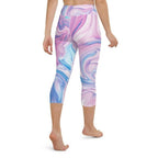 Pink & Blue Marble Yoga Capris