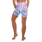 Pink & Blue Marble Yoga Shorts