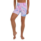 Pink & Blue Marble Yoga Shorts