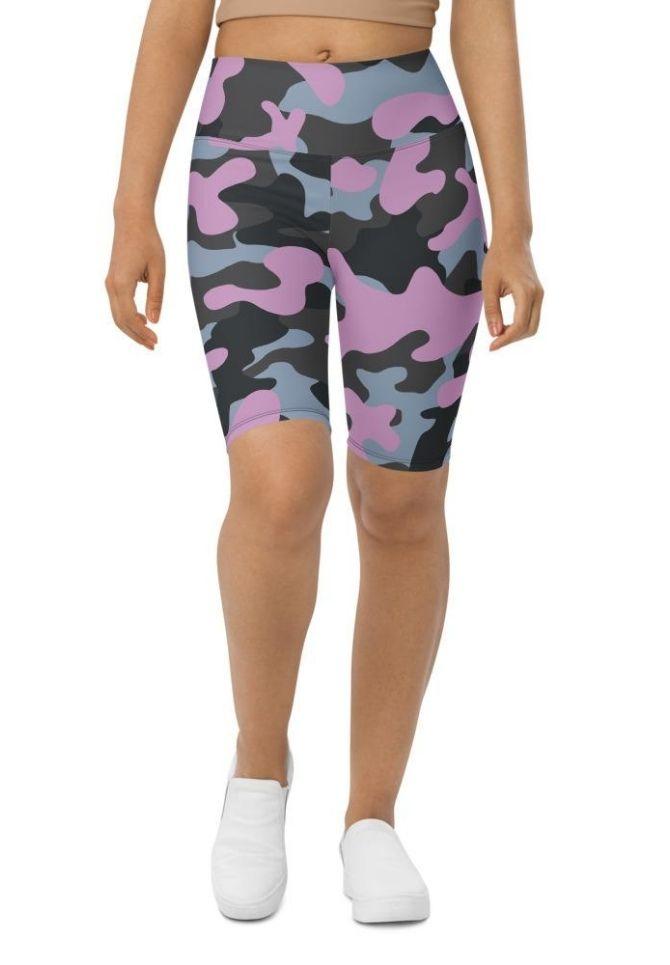 Pink Camo Biker Shorts