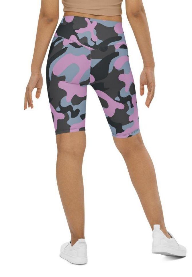 Pink Camo Biker Shorts