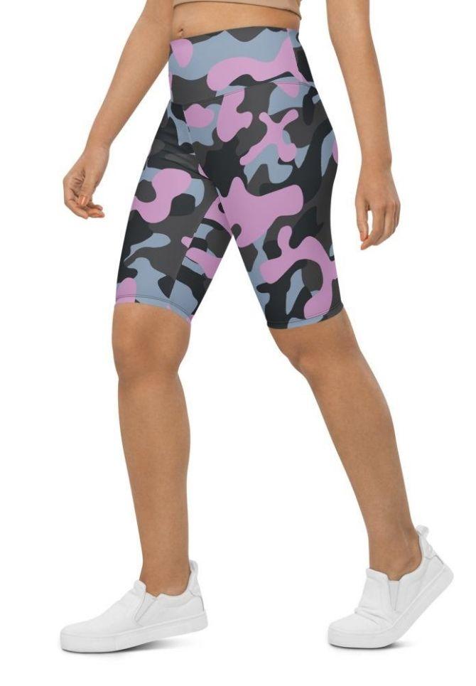 Pink Camo Biker Shorts