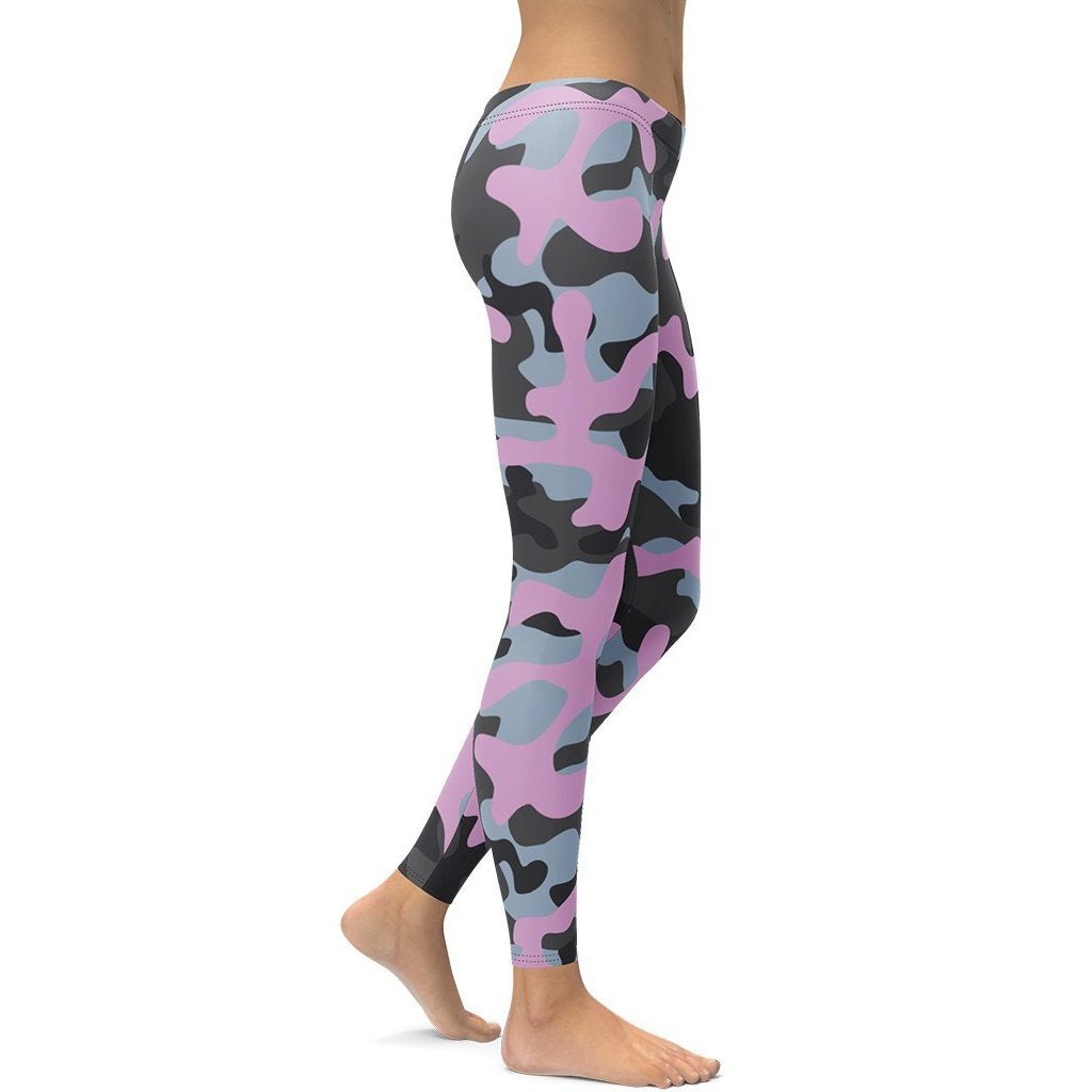 Pink Camo Leggings - FiercePulse - Premium Workout Leggings - Yoga Pants