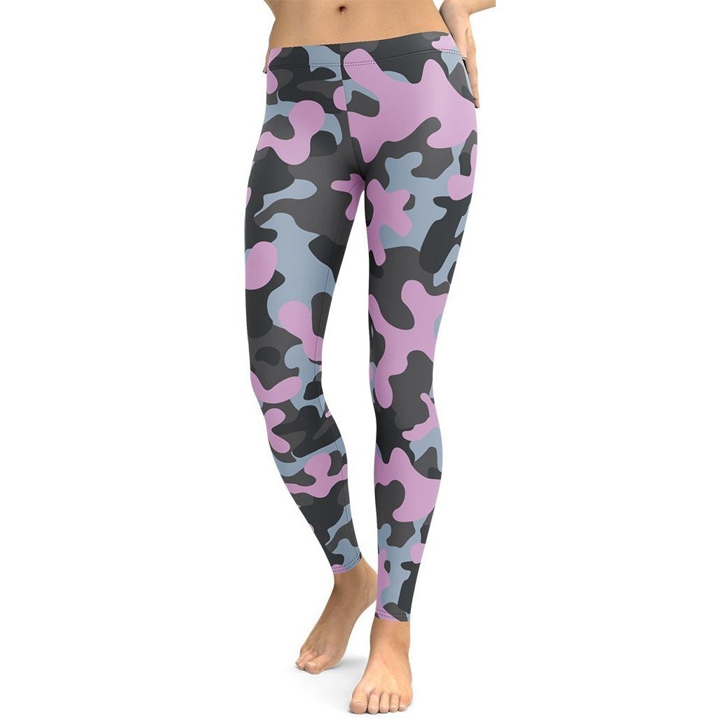 Pink Camo Leggings - FiercePulse - Premium Workout Leggings - Yoga Pants