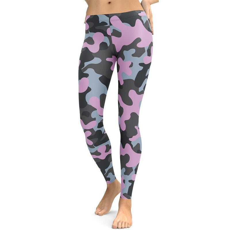 Bold and Flexible Pink Camo Leggings | FIERCEPULSE