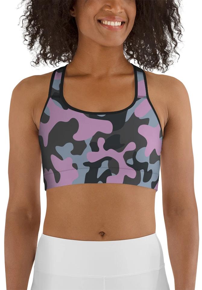 Pink Camo Sports Bra