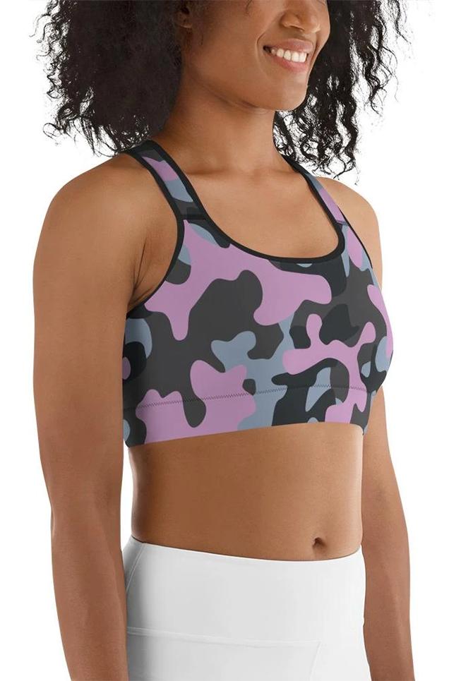 Pink Camo Sports Bra