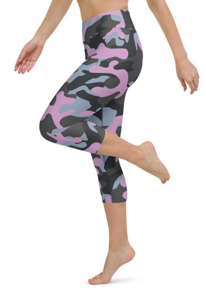 Pink Camo Yoga Capris
