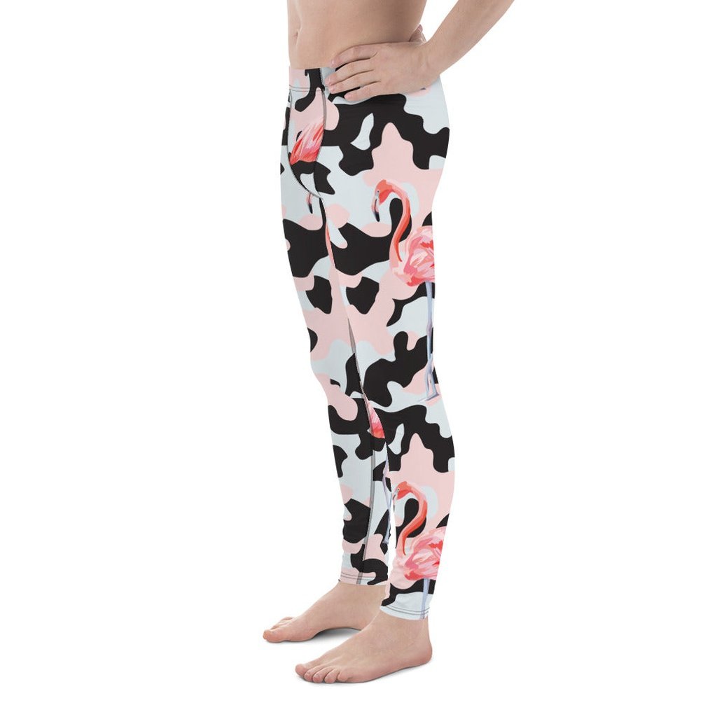 Pink Flamingo Camo Men's Leggings