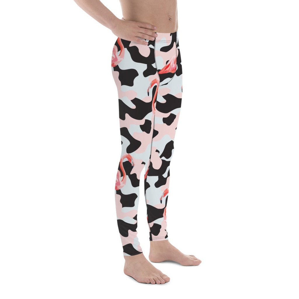 Pink Flamingo Camo Men's Leggings