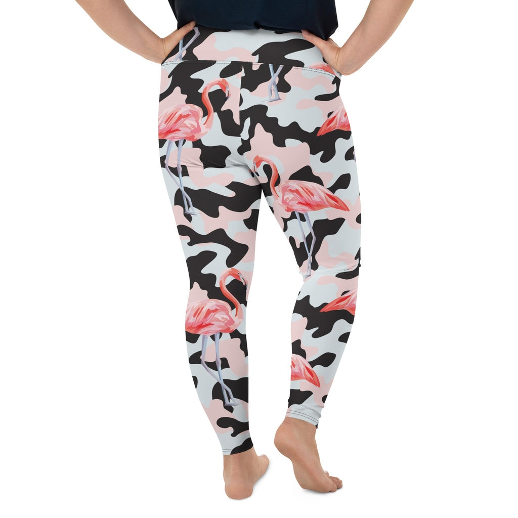 Pink Flamingo Camo Plus Size Leggings