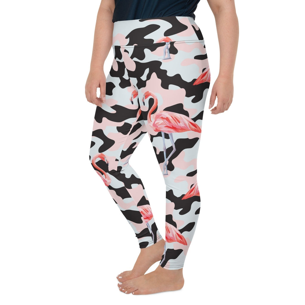 Pink Flamingo Camo Plus Size Leggings
