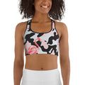 Pink Flamingo Camo Sports Bra