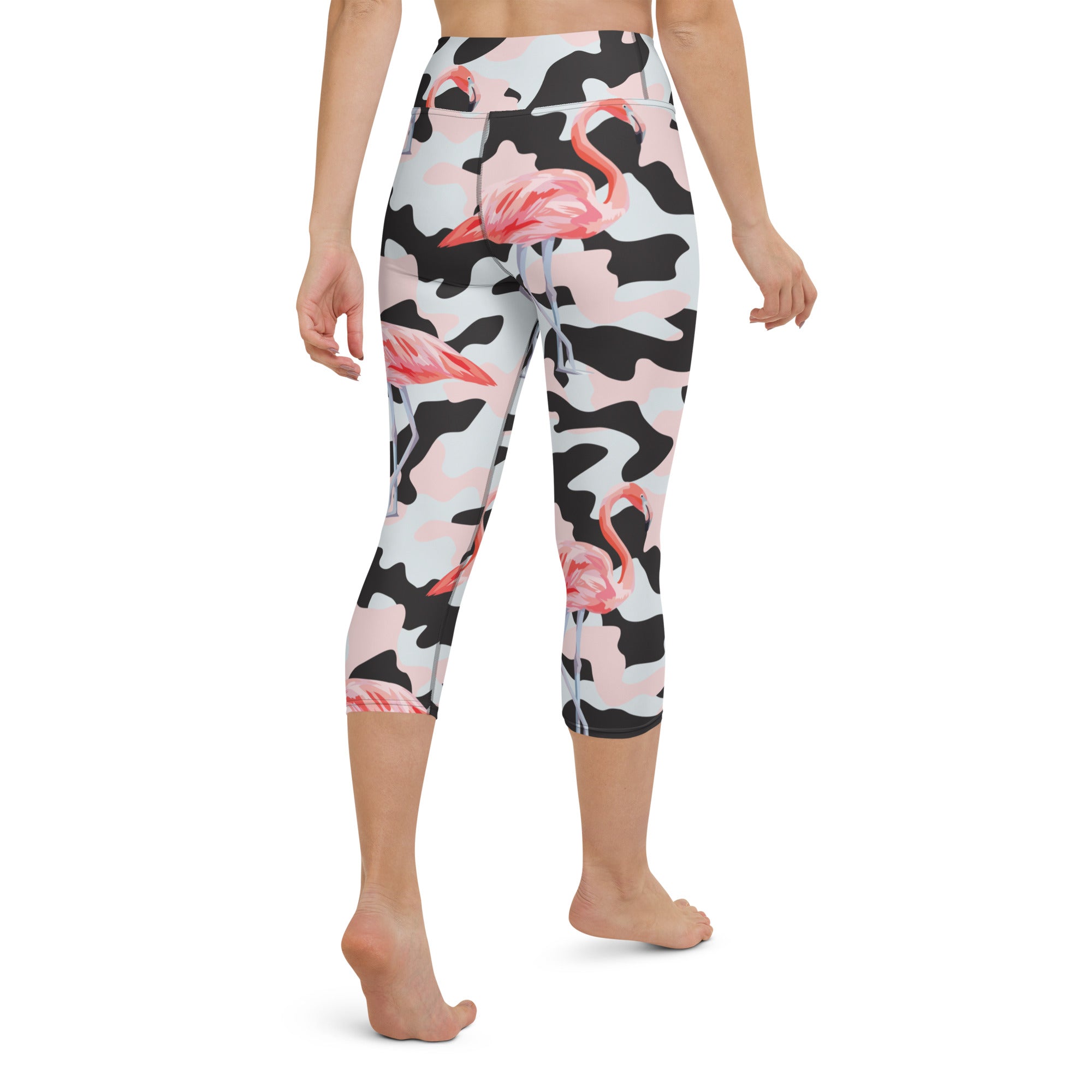 Pink Flamingo Camo Yoga Capris