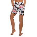 Pink Flamingo Camo Yoga Shorts