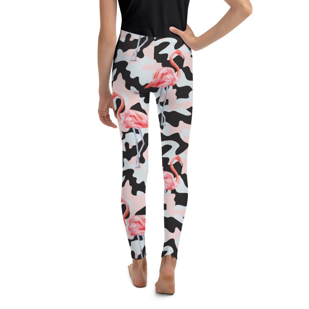 Pink Flamingo Camo Youth Leggings