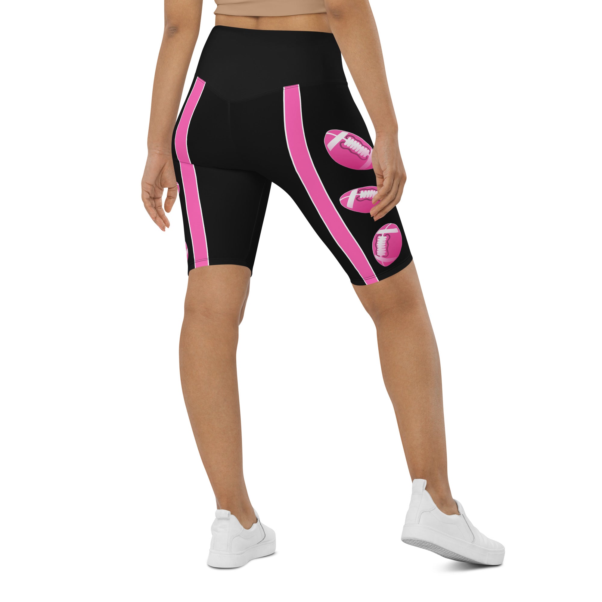 Pink Football Biker Shorts