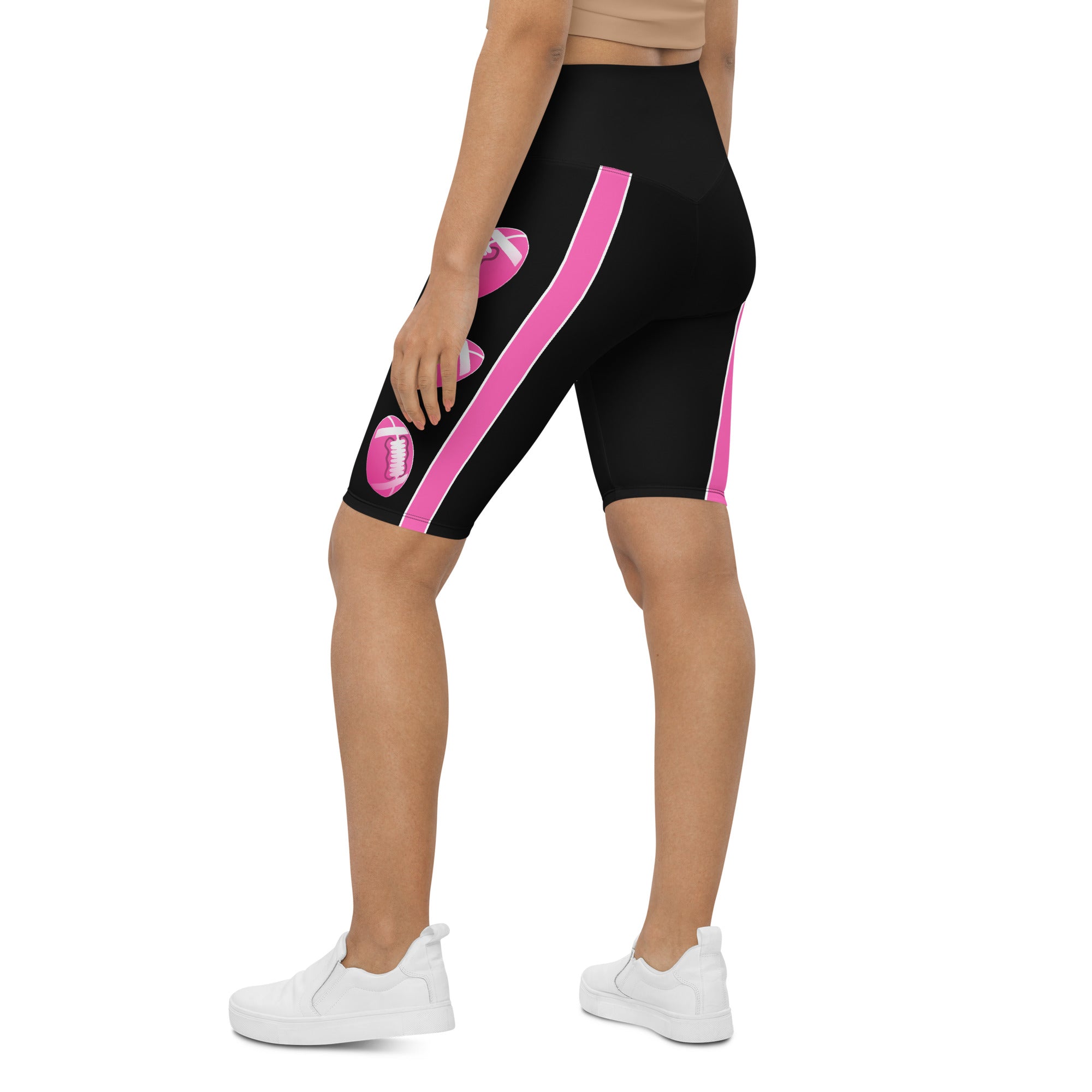 Pink Football Biker Shorts