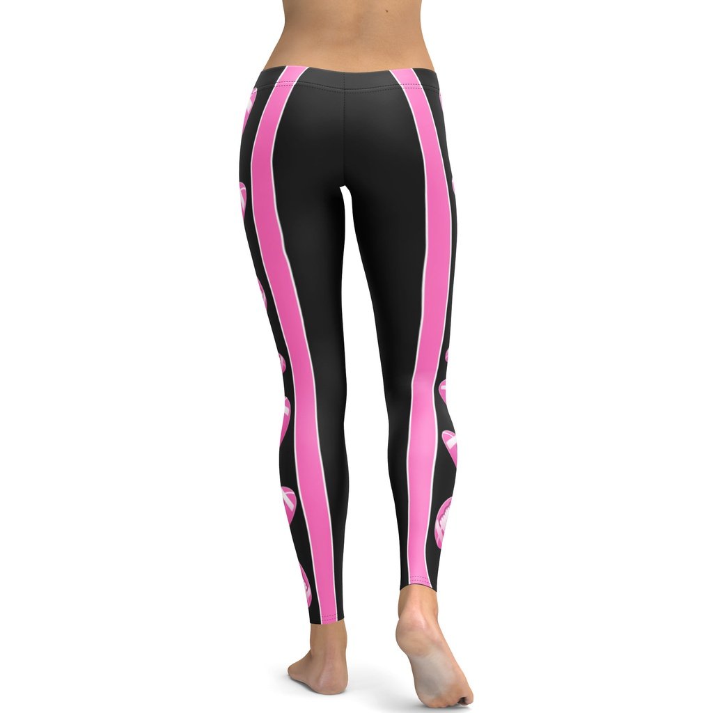 Women s Pink Football Printed Leggings FIERCEPULSE