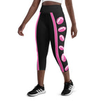 Pink Football Yoga Capris