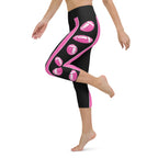 Pink Football Yoga Capris
