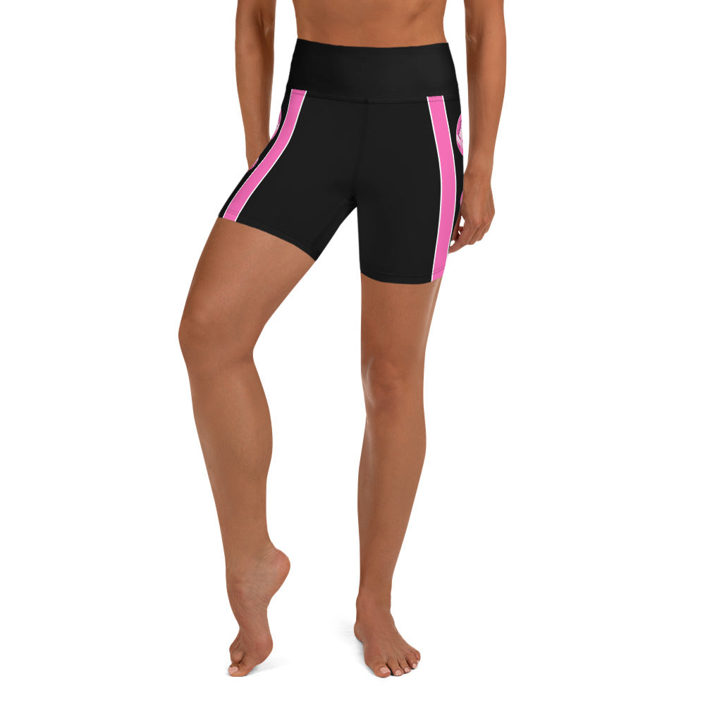 Pink Football Yoga Shorts