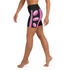 Pink Football Yoga Shorts