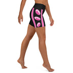 Pink Football Yoga Shorts