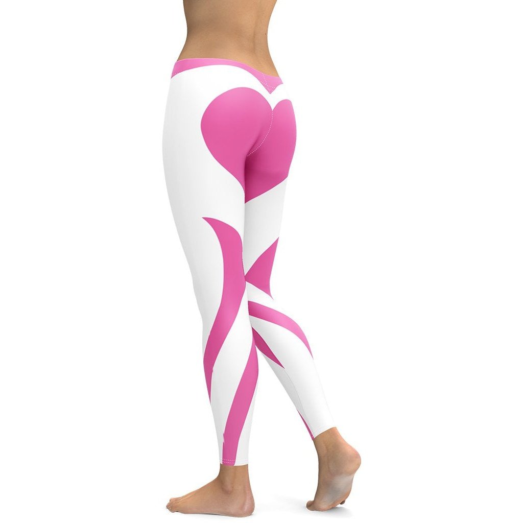 Pink Heart Shaped Leggings