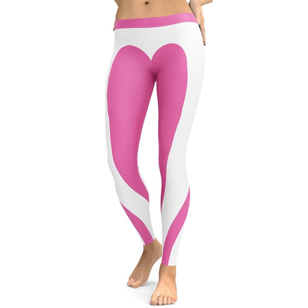 Pink Gold Hearts Valentine's Day Women's Leggings TC2 Extra Plus