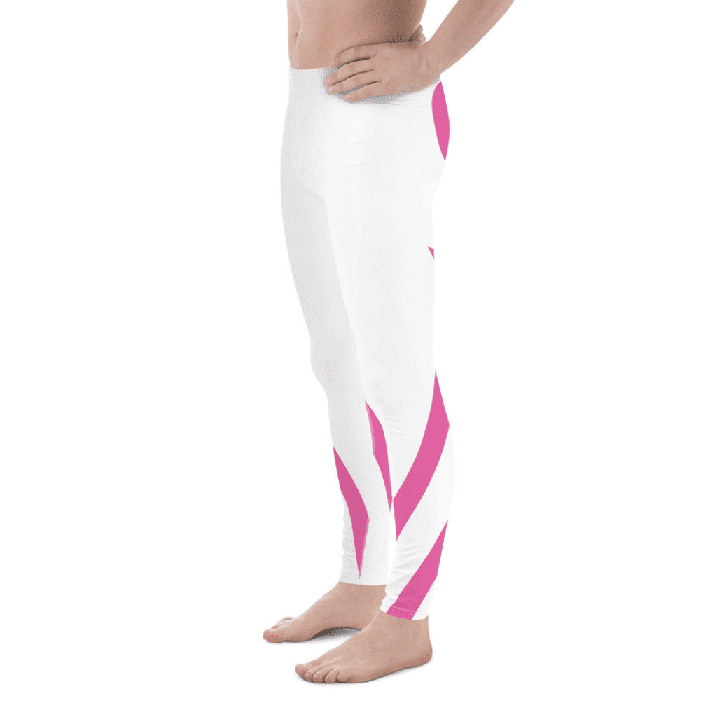 Pink Heart Shaped Men's Leggings