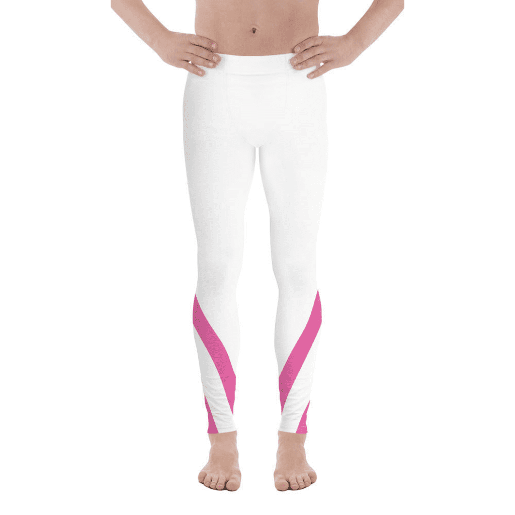 Pink Heart Shaped Men's Leggings